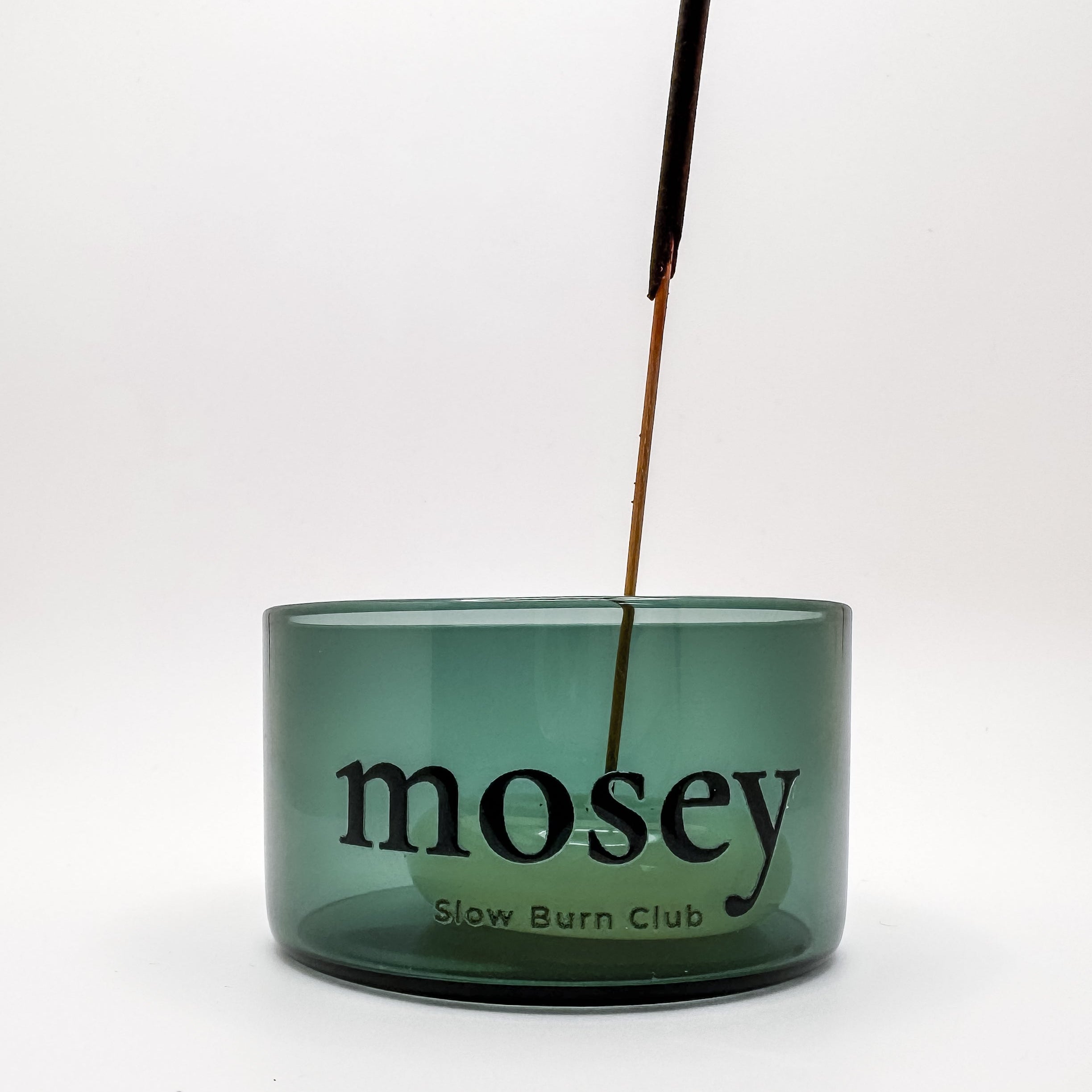 Green Glass Incense Holder