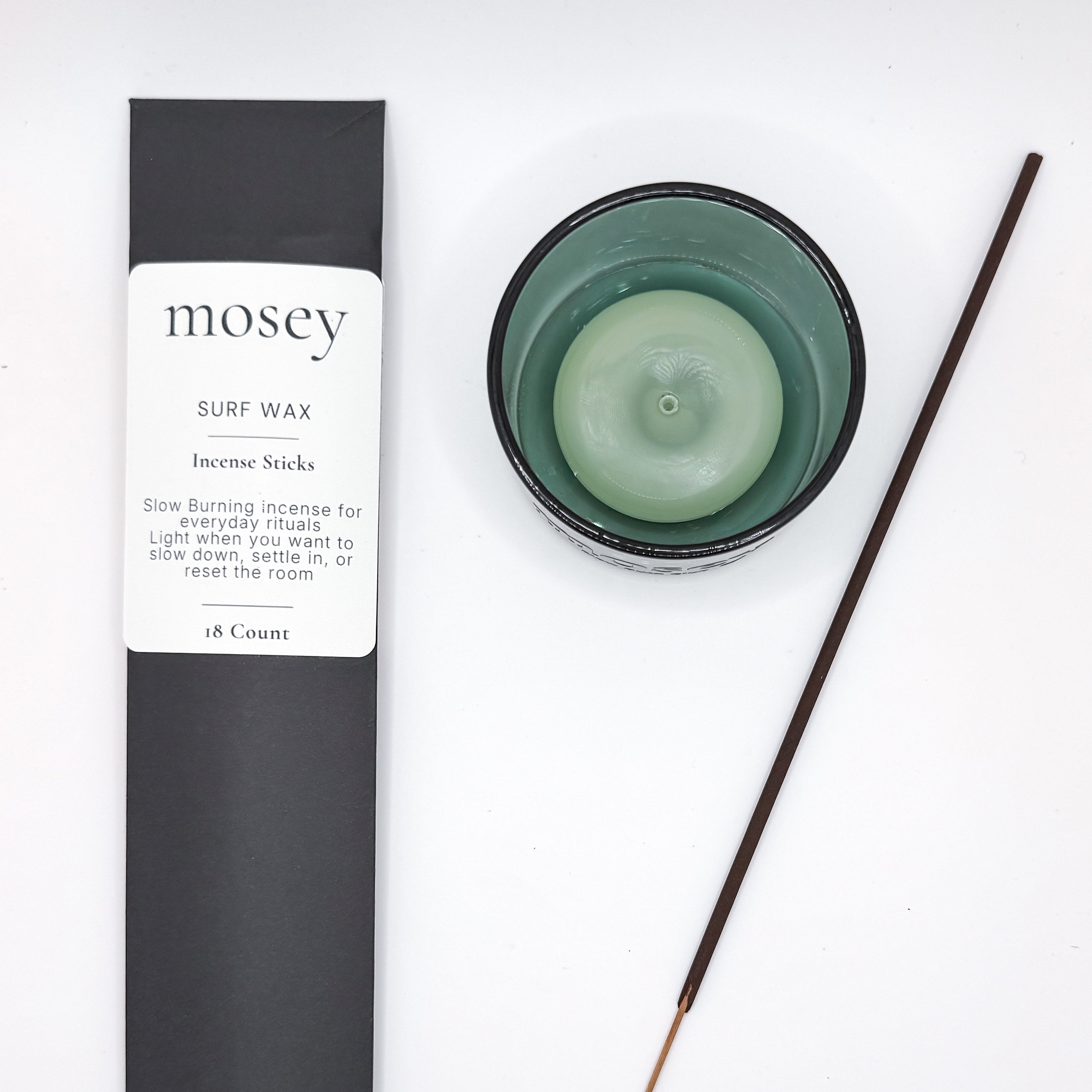 Green Glass Incense Holder