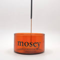 Amber Glass Incense Holder